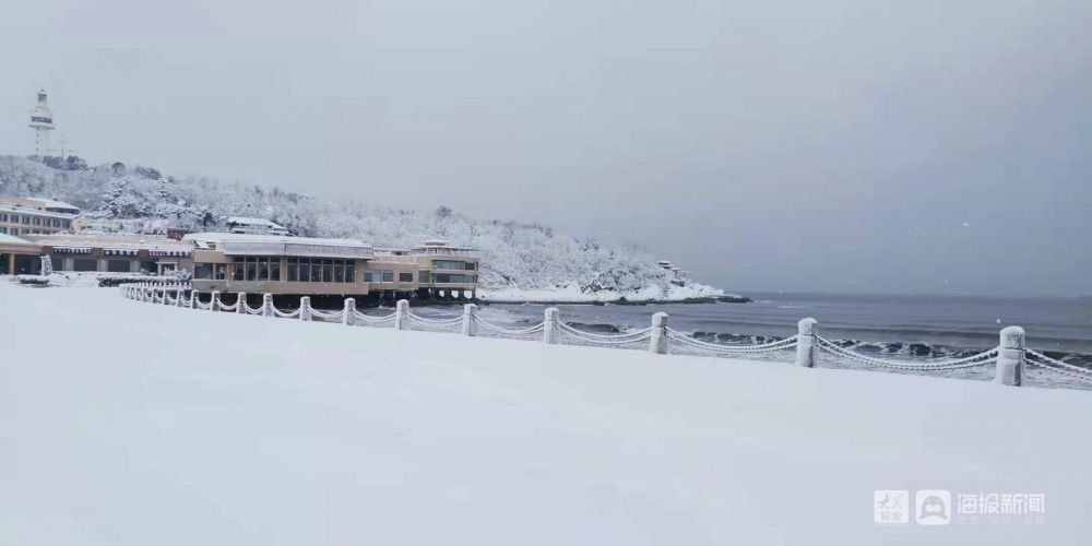 烟台山雪景